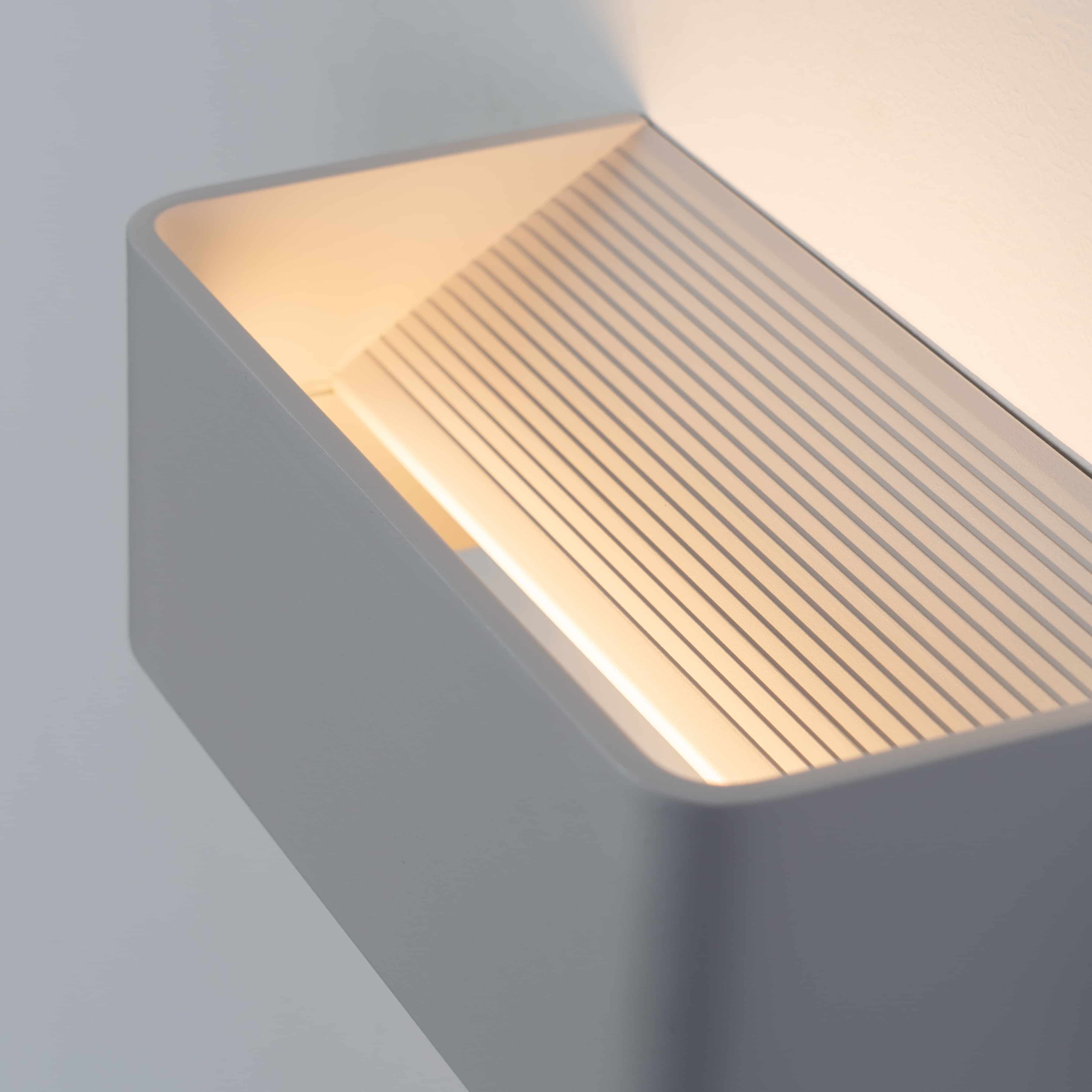 Wall light LED design rectangle Quadra 6x1W 20cm